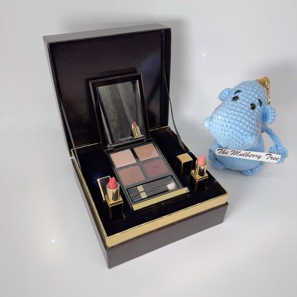 Tom Ford IRIS BRONZE Eye Quad + CASABLANCA SPICED HONEY Mini Lip Color Set NIB - Picture 1 of 14